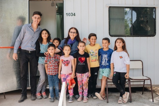 Una docente de una escuela de Sarmiento que predica con el ejemplo